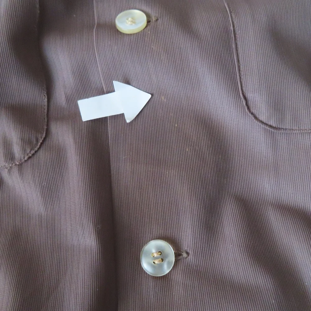 vintage unbranded shirt loop collar mother of pearl buttons 50s 60s - Picture 9 of 11